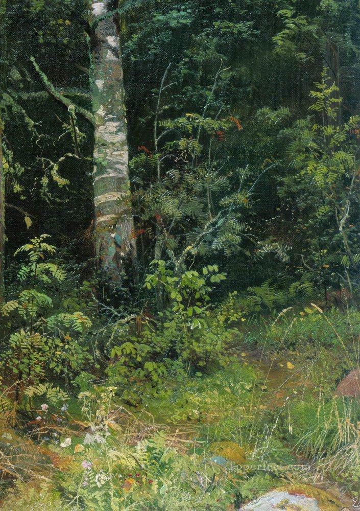 birch and mountain ash 1878 classical landscape Ivan Ivanovich Oil Paintings